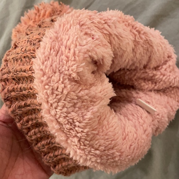 Giant Pink Pom Pom with Shiny Stars Beanie - Picture 4 of 6